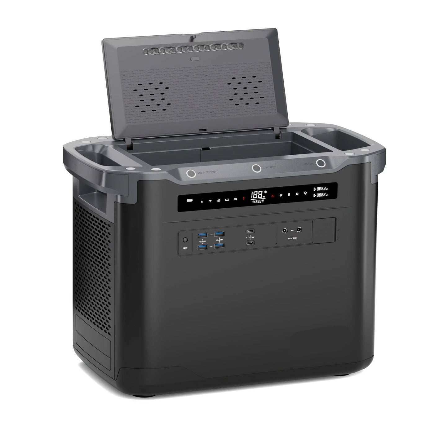 Draagbare Powerstation – Powerbank - Stroomgenerator - Mobiele Energiebron – Noodstroomvoorziening – Camping Accu – 2000W Vermogen – 1997Wh Capaciteit