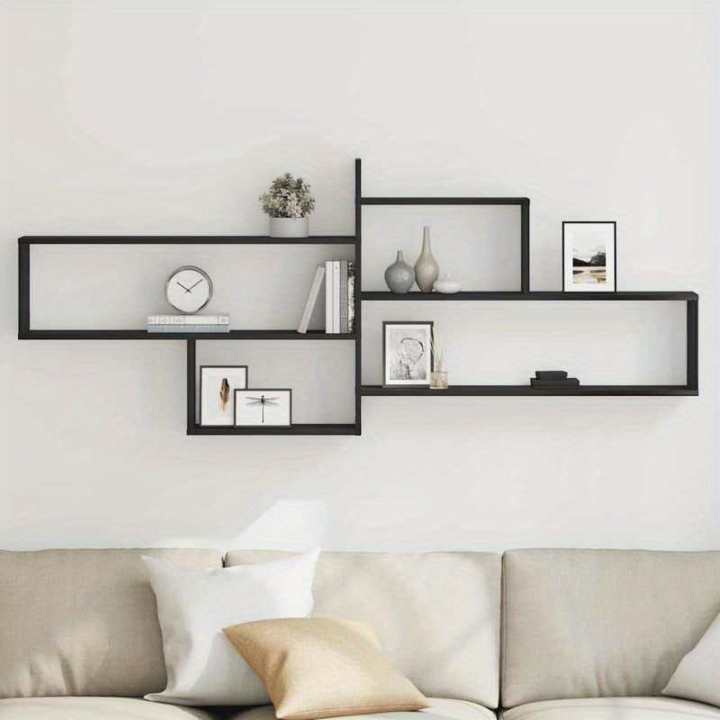 Wandplank – Muurplank – Schap – Opbergplank – Displayplank – Zwarte Eikenhout Look – Modern Europees Design – 167,5x18x68 cm – Eenvoudige Wandmontage