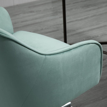 Retro bureaustoel – Bureaustoel – Werkstoel – Draaistoel – Studiebureaustoel – Groene stoffen bekleding – Verstelbare kantelfunctie – 360 graden draaibaar