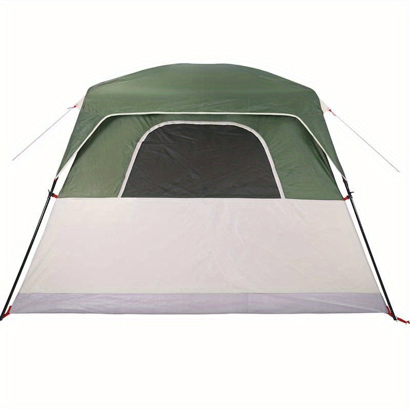 6-Persoons Familietent – Kampeertent – Tent Voor Buiten – Gezinstent – Ovale Tent – Groen – Duurzaam Polyester – Lichtgewicht Glasvezel Frame