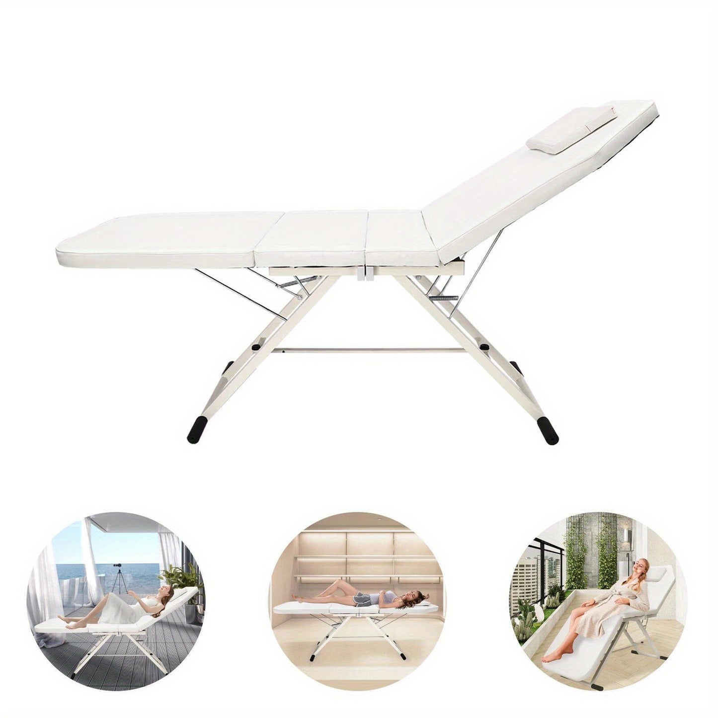 Massagetafel – Behandelbank – Massagebed – Schoonheidssalonstoel – Spa Sofa – Inklapbaar – PU Bekleding – Max Draagvermogen 250 kg