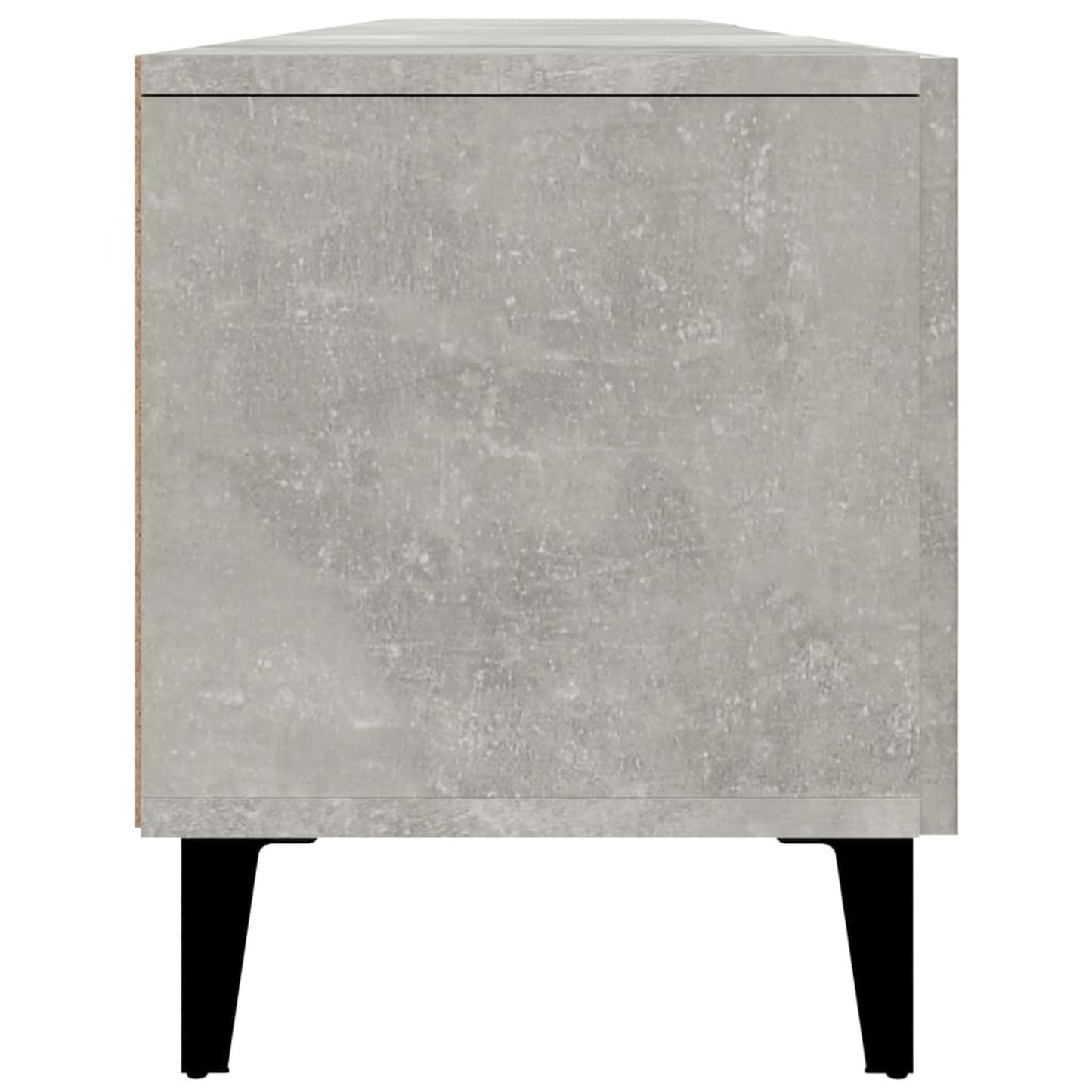TV Cabinet Concrete Grey 180x31.5x40cm Engineered Wood TV Stand Entertainment Center with Storage, Media Television Table for Living Room Bedroom