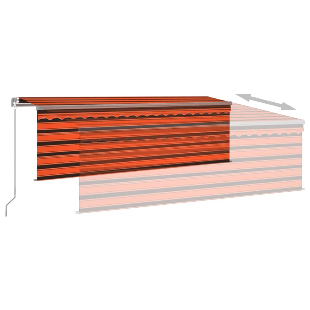 Uitschuifbare Zonwering – Terrasscherm – Zonnescherm – Luifel – Zonbescherming – 4x3 Meter – UV- en Waterbestendig Polyester – Verstelbare Hoek en Hoogte