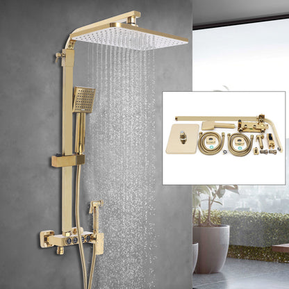Wall Mounted Shower Set, Golden Shower Set, Wall Mounted Shower Fixtures