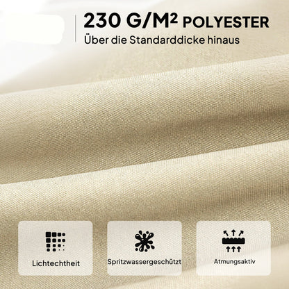 Buitenkussen – Tuinkussen – Sierkussen – Tuinstoelkussen – Bankkussen – Waterafstotend – Polyester Schuim 180x110x8 cm – Beige Zwart