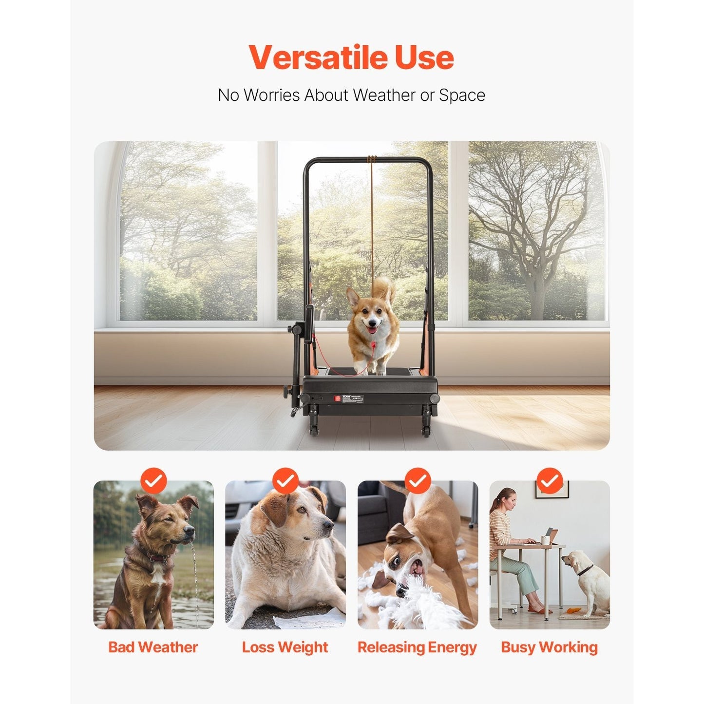 Hondenloopband – Hondenloopmachine – Loopband Hond – Huisdier Loopband – Hondentrainer – 1,5 PK Motor – Geschikt voor Middelgrote Honden tot 90 kg
