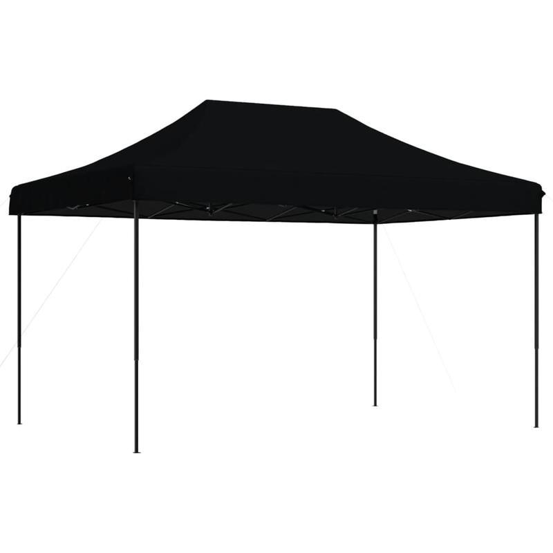 Partytent inklapbaar pop-up 440x292x315cm zwart