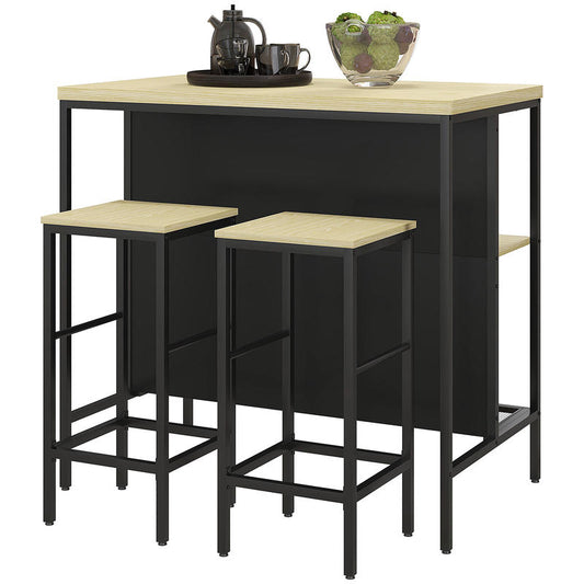Bar stool set, bar chair, industrial style bar table and chairs, suitable for living room, dining room, kitchen, bar, chairs for indoor use, modern chairs