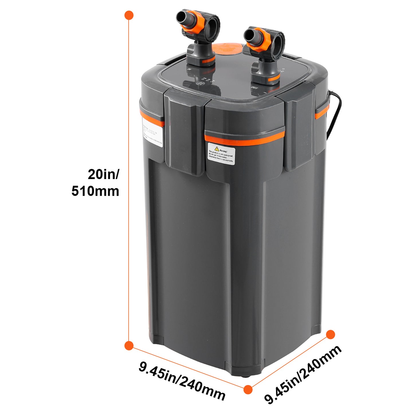 Buitenfilter Aquarium – Aquariumfilter – Vissenfilter – Schildpaddenfilter – Kanisterfilter – 2000 L/uur Capaciteit – Stil Met UV-C Lamp
