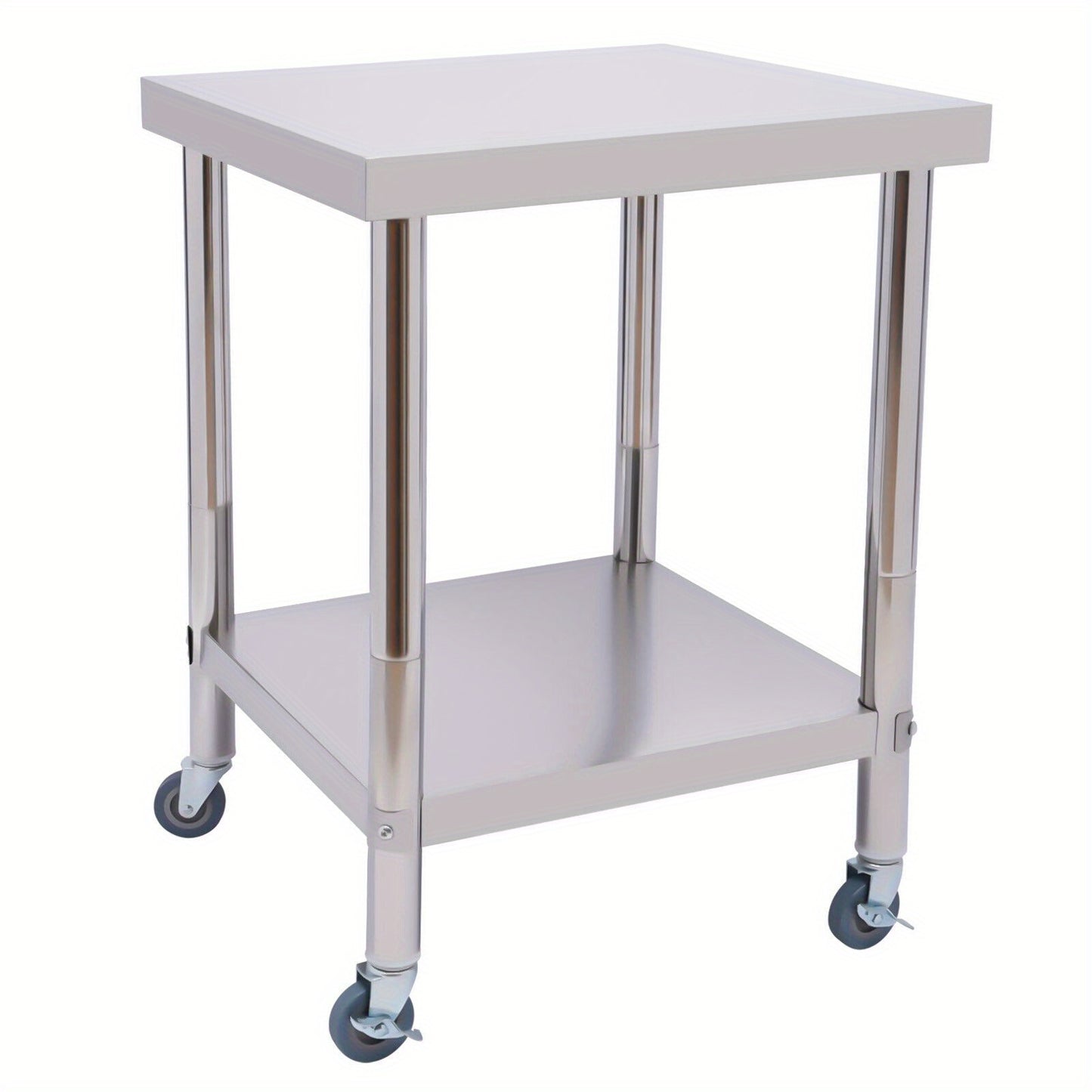 Werktafel – Werkbank – RVS Tafel – Keukentafel – Opbergbank – 60x60 cm – Roestvrij Staal – Draagvermogen 300 kg