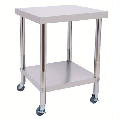 Werktafel – Werkbank – RVS Tafel – Keukentafel – Opbergbank – 60x60 cm – Roestvrij Staal – Draagvermogen 300 kg