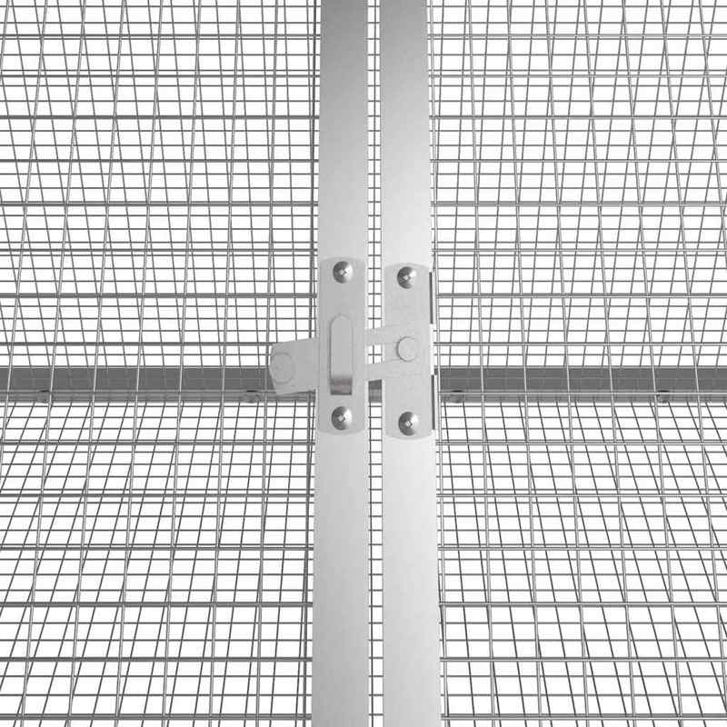 Konijnenkooi – Konijnenhok – Knaagdierkooi – Caviakooi – Hazenkooi – Anthracite – Gegalvaniseerd Staal – Extra Ruim 201,5 x 80,5 x 71 cm – Modulaire Uitbreidbaar Met Slot