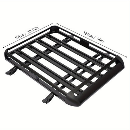 Dakdrager – Dakrek – Dakkofferdrager – Bagagedrager – Autodakdrager – Stevig Aluminium – 127 cm Lengte – 68 kg Draagvermogen