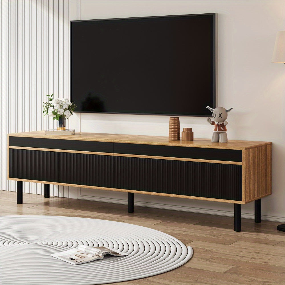 TV-kast – TV-meubel – TV-dressoir – Mediameubel – Driekleurenkast – Natuurlijk Hout – 170 cm Breed – Duurzame Houtnerf Afwerking