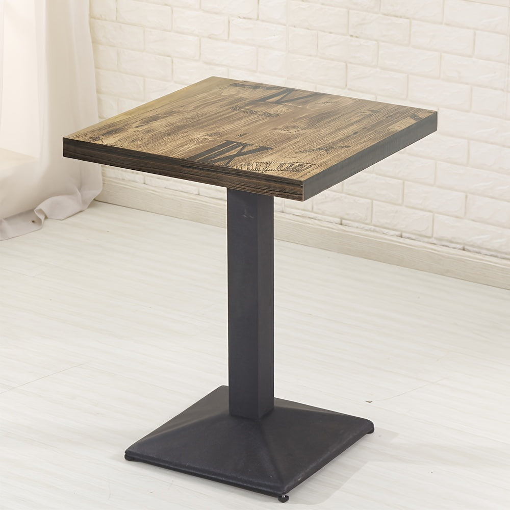 Industriële Eettafel – Bistrotafel – Keukentafel – Tafel Voor Kleine Ruimtes – Compacte Tafel – 60x60 cm – Onderstel Van Staal – Onderhoudsvriendelijk Blad
