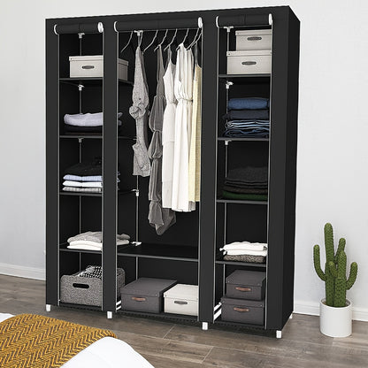 Kledingkast – Garderobekast – Stoffen Kast – Opbergkast – Garderobekast Systeem – 150x45x175 cm – Modulair & Stapelbaar – Lichtgewicht & Duurzaam