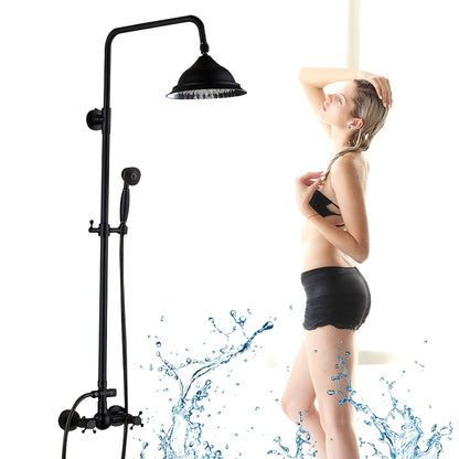 Regendouche – Douche Set – Thermostaatkraan – Wandmontage – Ronde Douchekop – RVS Chroom Afwerking – Ingebouwde Thermostaat – Duurzaam & Eenvoudig Te Installeren