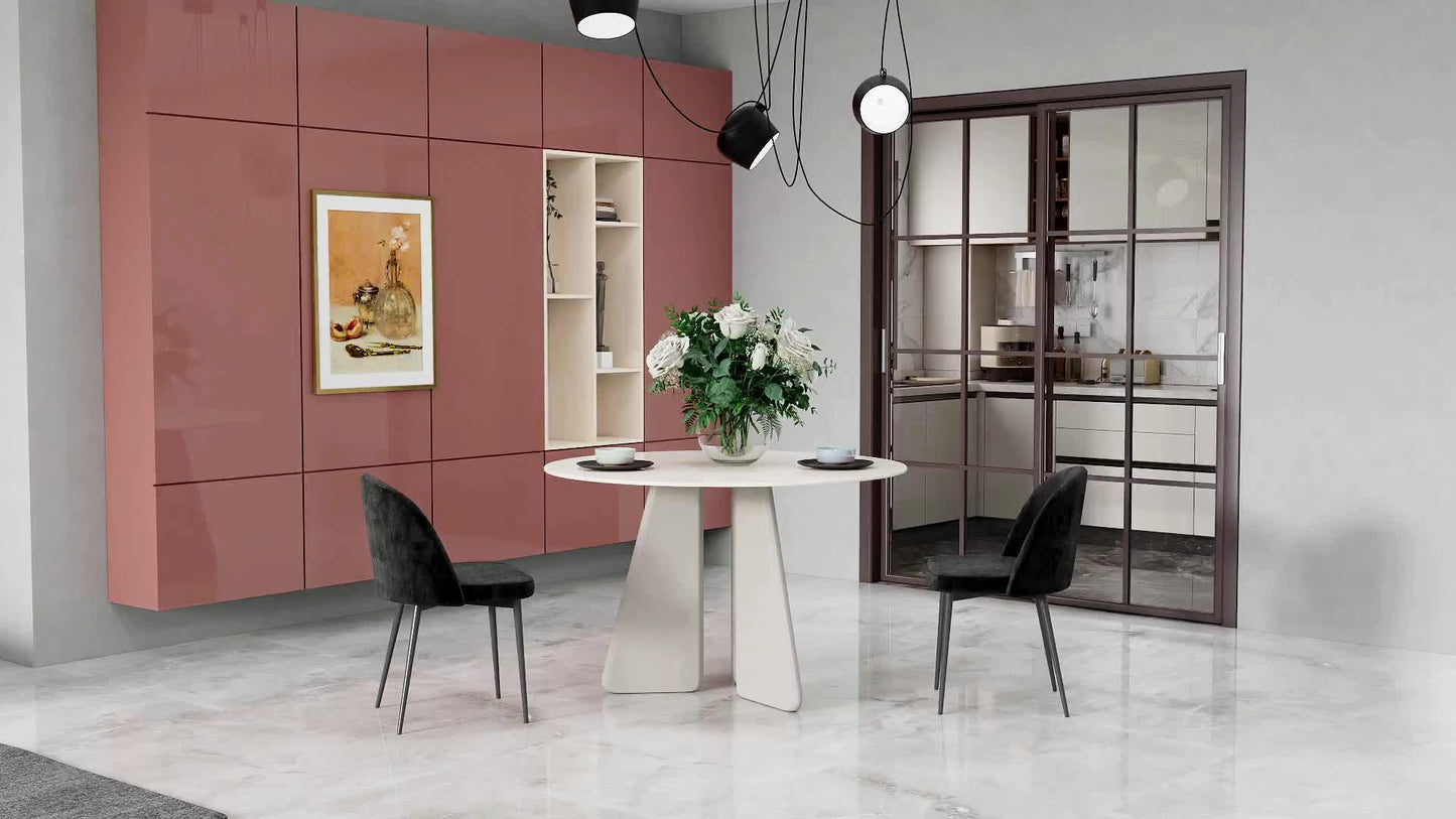 Eetkamerstoelen – Keukenstoelen – Stoelen – Zitmeubels – Zwarte Velours Stoelen – Scandinavisch Design – Ergonomisch & Metalen Puntpoten