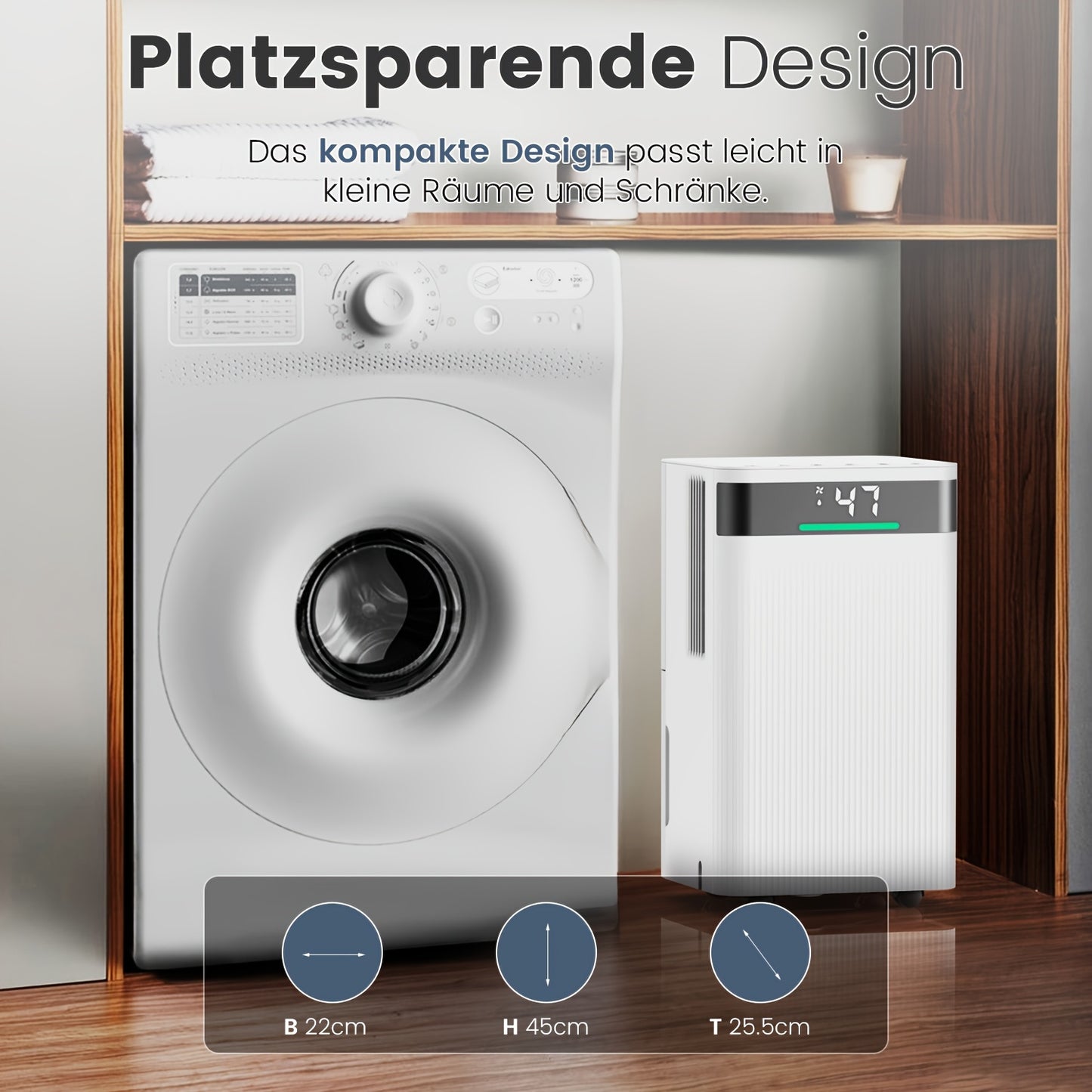 Luchtontvochtiger – Ontvochtiger – Vochtvreter – Dehumidifier – Vochtbestrijder – 14L per dag Ontvochtiging – WiFi App Bediening & Automatische Vochtigheidssensor
