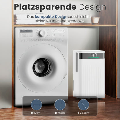Luchtontvochtiger – Ontvochtiger – Vochtvreter – Dehumidifier – Vochtbestrijder – 14L per dag Ontvochtiging – WiFi App Bediening & Automatische Vochtigheidssensor