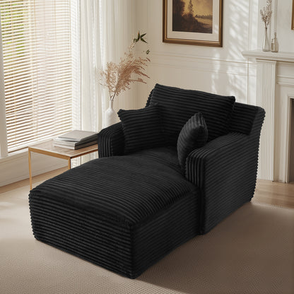 Bankbed – Slaapbank – Chaise Longue – Sofa Bed – Logeerbed – Corduroy Bekleding – Verstelbare Rugleuning – Direct Gebruiksklaar