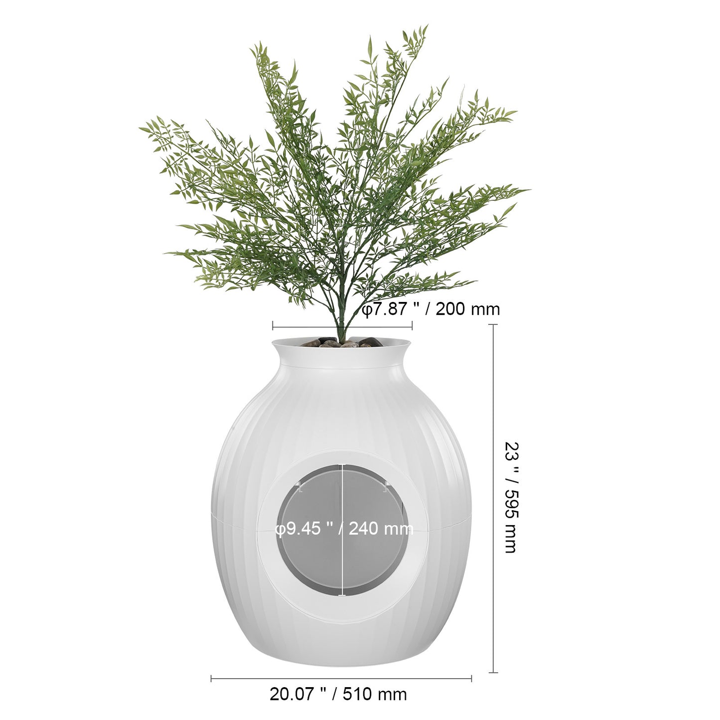 Kattenbak – Kattentoilet – Kattenbakhuisje – Kattenbak met Kap – Plantenbak Kattenbak – Geurvrij met Plasmatechnologie – Duurzaam ABS Materiaal