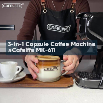 1pc Cafelffe Capsule Coffee Machine - Espresso Machine DG* Cappuccino Nes* Capsule Coffee Machine Coffee-Themed Gift Choice For Lovers/Father/Mother 19 Bar Hot/Cold Dual-Use High-Efficiency Extraction System Cappuccino Machin