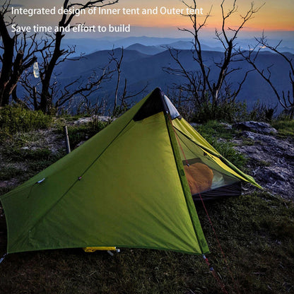Tent – Kampeertent – Trekkingtent – Lichtgewicht Tent – Eénpersoons Tent – Duurzaam Siliconen Gecoat Nylon – Makkelijke Ritsafsluiting