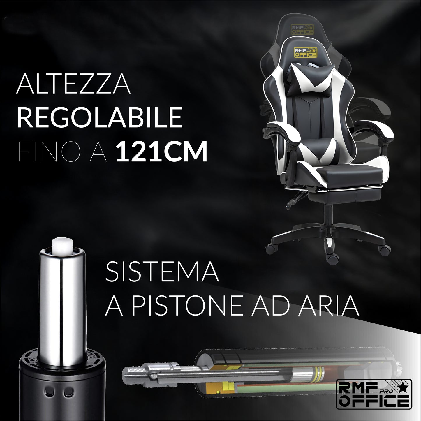 Gamestoel – Gaming Stoel – Gaming Chair – Game Stoel – Gamestoel Bureaustoel – Ergonomisch Design – Verstelbare Rugleuning en Voetensteun – Draaibare Wielen – Verstelbare Hoogte – Zwart