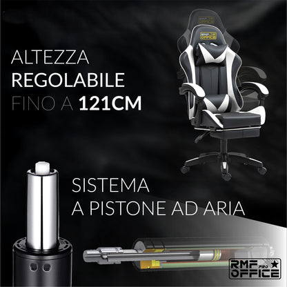 Gamestoel – Gaming Stoel – Gaming Chair – Game Stoel – Gamestoel Bureaustoel – Ergonomisch Design – Verstelbare Rugleuning en Voetensteun – Draaibare Wielen – Verstelbare Hoogte – Zwart