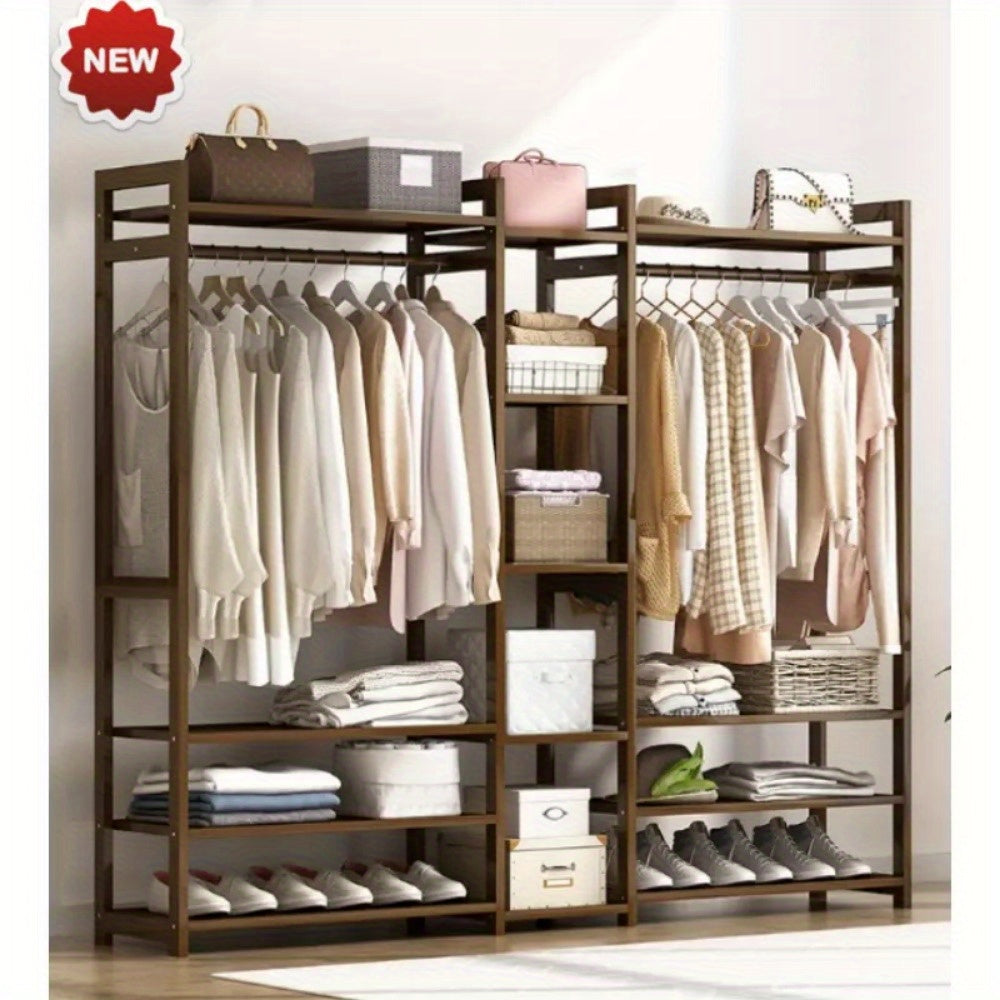 Kledingrek – Garderoberek – Dressboy – Kledingstandaard – Vrijstaand – Bamboe en Hout – Duurzaam & Lichtgewicht