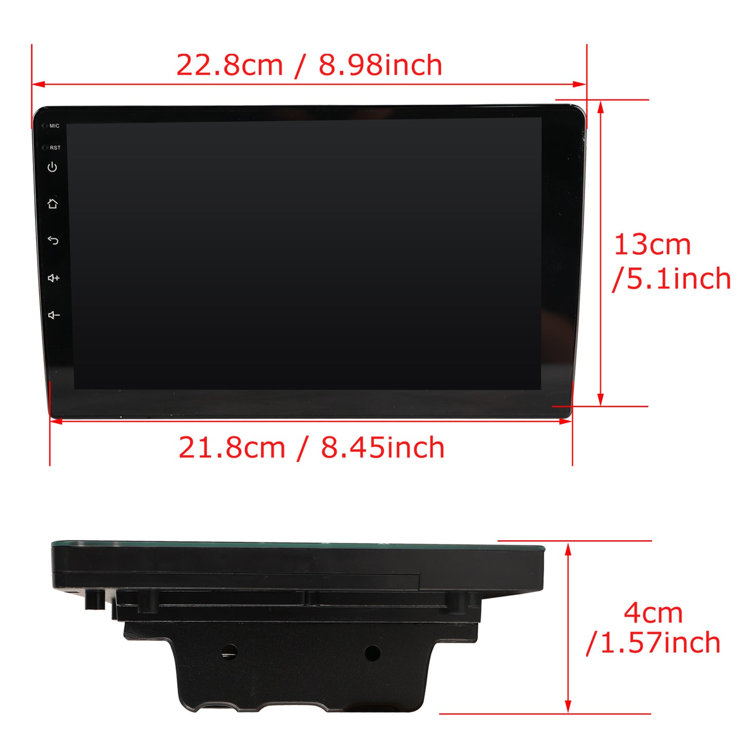 9-inch Android autoradio – 2DIN multimedia speler – universele car stereo – auto radio – touchscreen head unit – Met achteruitrijcamera & microfoon – 4GB RAM 64GB opslag – Android 15 systeem