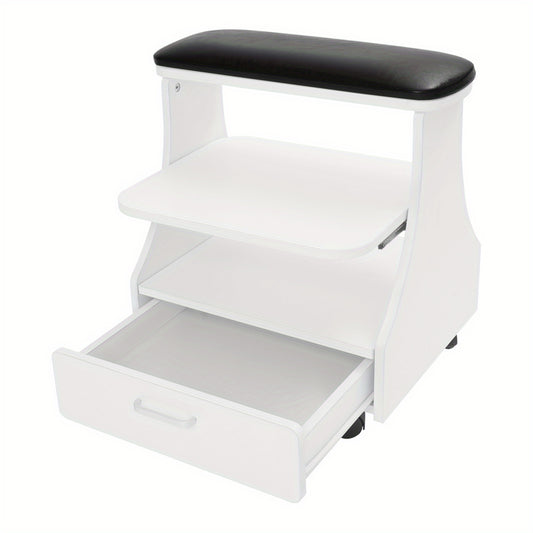 Nagelwagen – Salonwagen – Kappers Trolley – Beauty Trolley – Pedicurewagen – 3 Lagen Opbergniveaus – Stevig MDF Met Melamine Afwerking – 4 Zwenkwieltjes Met Remmen