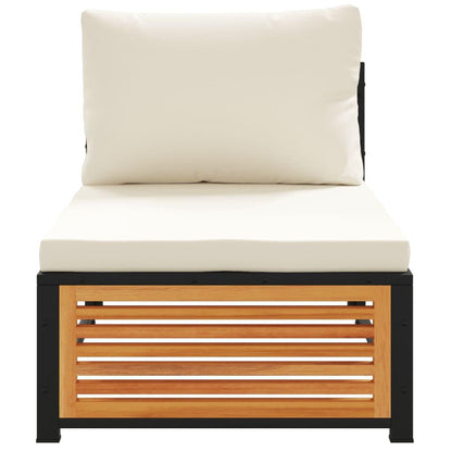 Tuinstoel – Tuinstoel – Balkonstoel – Loungestoel – Stoel Zonder Armleuningen – Massief Acaciahout – Inclusief Comfortabele Kussens