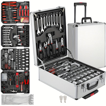 Gereedschapsset – Toolset – Klusset – Handgereedschap – Steeksleutelset – 799-delige Set – Rollende Aluminium Koffer – Met Torx, Metrisch en Imperiaal