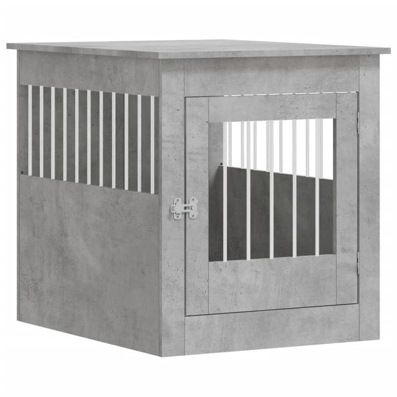 Hondenkennel – Hondenren – Buitenkennel – Tuinkennel – Meubelstijl Kennel Grijs – Weerbestendig Hout – Betonlook Afwerking 64,5x80x71 cm
