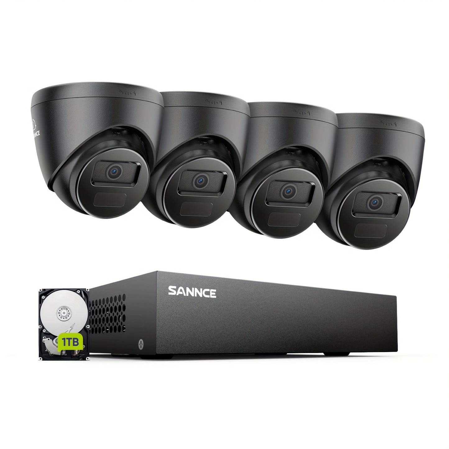 Beveiligingssysteem – Videobewaking – Camerabeveiliging – Surveillance Systeem – Security Camera Set – 4 Full HD 1080P Camera’s – Intelligente Bewegingsdetectie Met 1TB Opslag
