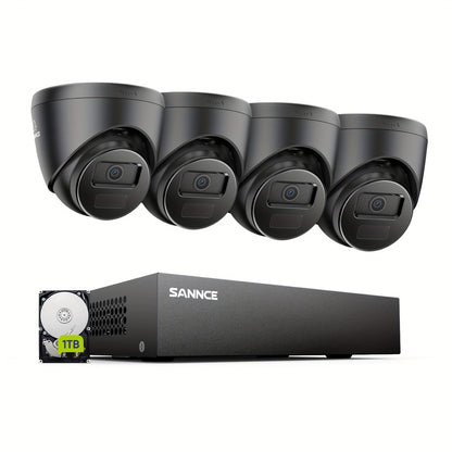 Beveiligingssysteem – Videobewaking – Camerabeveiliging – Surveillance Systeem – Security Camera Set – 4 Full HD 1080P Camera’s – Intelligente Bewegingsdetectie Met 1TB Opslag