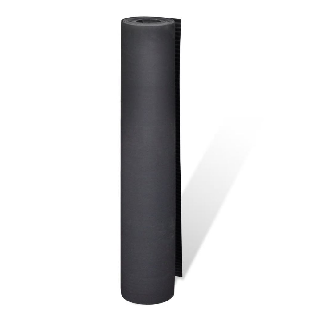 Rubberen Vloermat – Antislip Mat – Vloerkleed – Werkplaatsmat – Garagevloer – 5 x 1 Meter – Breed Geribbeld Rubber