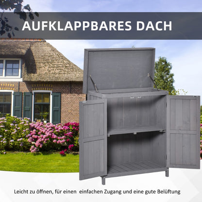 Opbergkast Tuinkast – Tuinberging – Buitenkast – Opbergbox – Tuinopslag – Weerbestendig – Met Combinatieslot – Magnesiumlegering & Ijzer – 74x43x88 cm