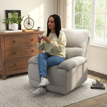 Relaxfauteuil – Relaxstoel – TV Stoel – Draaifauteuil – Ligstoel – Kantelbare Rugleuning – 360° Draaibaar – Uitklapbare Voetensteun – Veersysteem Met Comfortabele Zitting