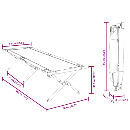 Draagbare Zonne-ligstoel – Opvouwbare Strandstoel – Campingstoel – Tuinstoel – Lichtgewicht – 600D Oxford Stof – Ergonomisch Ontwerp