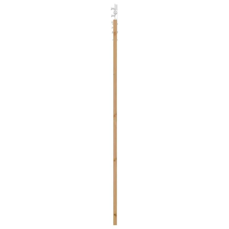 Ruimteverdeler – Roomdivider – Scheidingswand – Schuifwand – Kamerscherm – Massief Grenenhout – Schuifsysteem – 86x211 cm – Bruin Paneel Met Wit Railsysteem – Handmatig Opvouwbaar – Ruimtebesparend