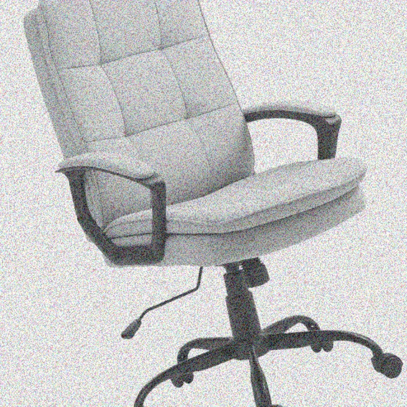 Ergonomische Bureaustoel – Kantoorstoel – Werkstoel – Bureaustoel Thuis – Draaistoel – Verstelbare Hoogte – Kantelmechanisme – 360° Draaibaar – Linnen Bekleding – Metalen Frame – Grijs
