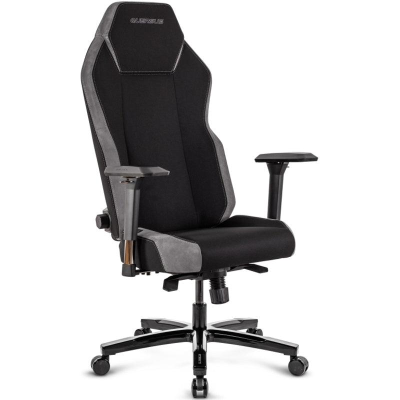 Ergonomische Bureaustoel 360° Draaibaar Titanium Grey – Hoogteverstelbaar, Gaming/Office Swivel Chair met Luxe Alcantara-achtige Bekleding en Robuust Metalen Onderstel