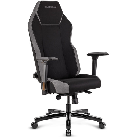 Ergonomische Bureaustoel 360° Draaibaar Titanium Grey – Hoogteverstelbaar, Gaming/Office Swivel Chair met Luxe Alcantara-achtige Bekleding en Robuust Metalen Onderstel