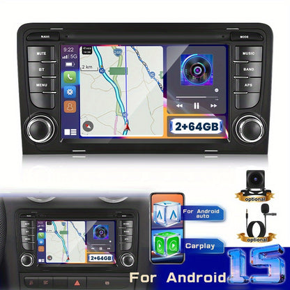 7-inch Autoradio – Auto Stereo – Multimedia Speler – Android Radio – Auto Headunit – Draadloos CarPlay & Android Auto – Android 13 Met GPS en Wifi