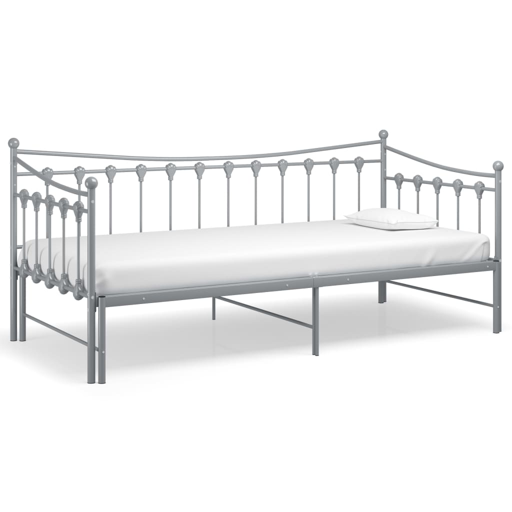 Bedbank – Slaapbank – Sofa Bed – Logeerbed – Uittrekbare Bank – Metalen Frame – 90x200 cm – Ruimtebesparend Design