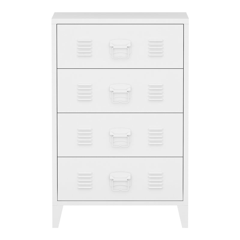 Stalen Kast – Metalen Ladekast – Archiefkast – Kantoorkast – Opbergkast – Industrieel Design – 80x40x92 cm – Ventilatieladen