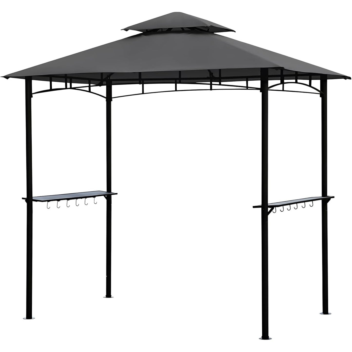 Partytent – Tuinkamer – Tuinkapel – Tuinpaviljoen – Partygazebo – Khaki – Stevig Aluminium Frame – Waterafstotend Oxford Doek – 2,45 x 1,50 m